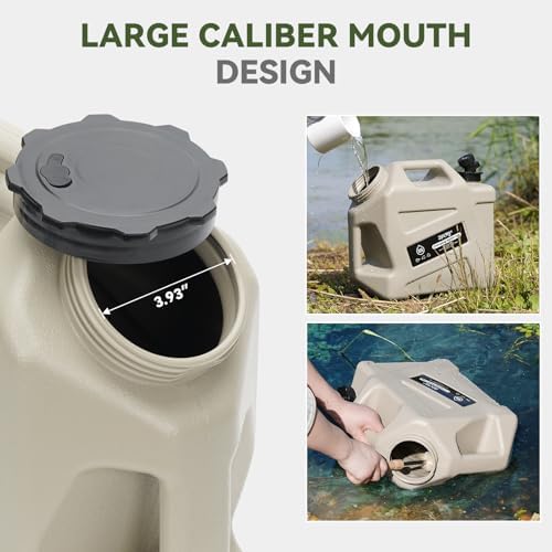 ZORMY 3.2 Gallon Camping Water Container with Spigot, Camping Water Jug, Portable Water Storage Container, BPA Free Large Emergency Water Storage for Camping, Vehicle, Car, Outdoor Hiking, Picnic