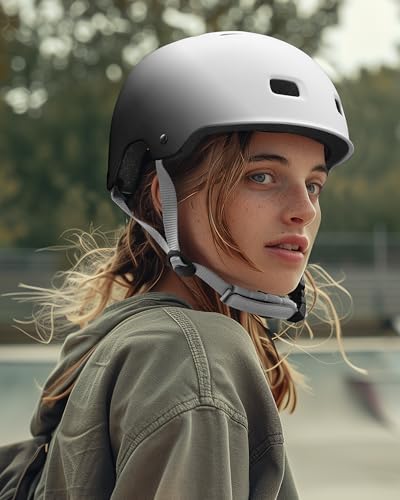 OutdoorMaster Skateboard Cycling Helmet - Two Removable Liners Ventilation Multi-Sport Scooter Roller Skate Inline Skating Rollerblading for Kids, Youth & Adults
