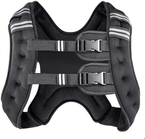 Prodigen Weighted Vest for Women and Men 8 12 16 20 25 30 Lbs with Reflective Stripe and Double Adjustable Buckle Straps Weight Vests for Strength Training, Jogging, Cardio, Weight Loss