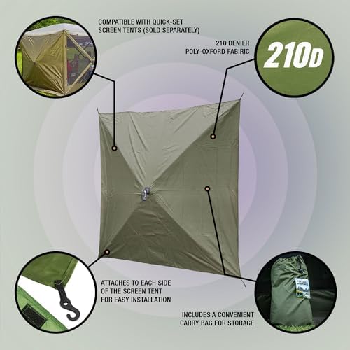 Clam Quick-Set Wind and Sun Panel Attachment for Escape Sport Screen Shelter Canopy Tent with Carrying Bag, Accessory Only