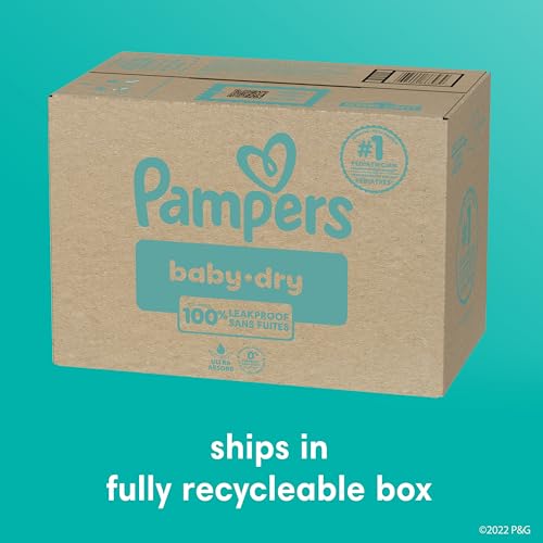 Pampers Diapers - Baby Dry - Size 5, 164 Count, Absorbent Disposable Infant Diaper (Packaging May Vary)