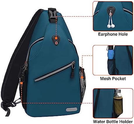 MOSISO Sling Backpack, Multipurpose Crossbody Shoulder Bag Travel Hiking Daypack
