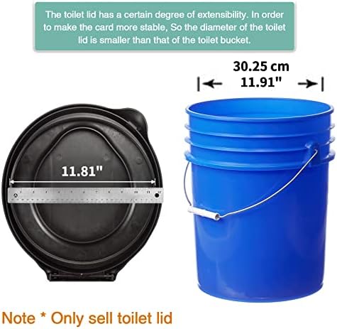 Bucket Toilet Seat with Lid - Portable Toilet for Camping, Outdoor & Boating