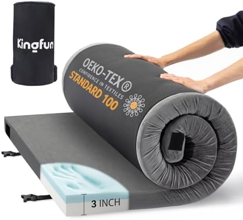 Sleeping Pad for Adults, Comfortable Thick Floor Sleeping Mats for Car Truck Tent with Removable Travel Bag