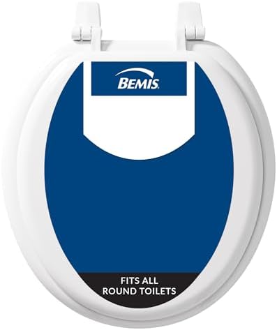 Bemis 400TTA Economy Durable Wood Toilet Seat, Made in USA, Round, White