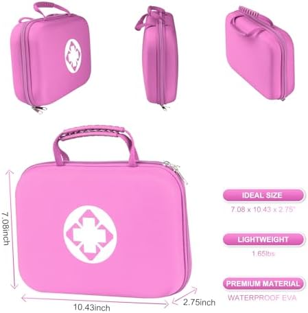 Portable-Home First-Aid Emergency-Kit Car-Travel - 299Pcs Urgent Basic First Aid Set Earthquake Emergency Kit Outdoor Backpacking Gear for Hiking Office Pink YIDERBO