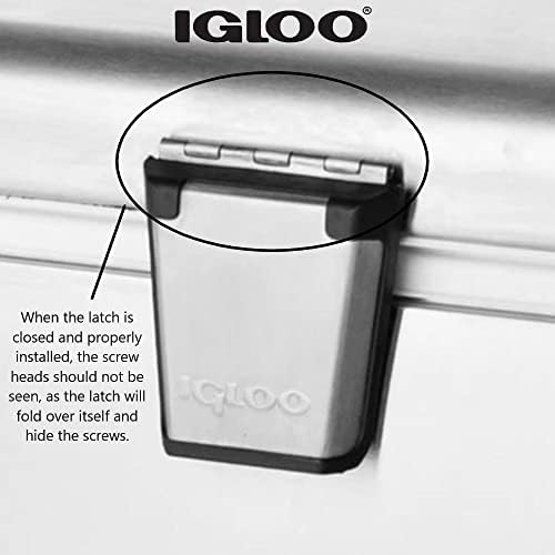 Igloo Cooler Heavy-Duty Stainless Steel Parts Kit - 2 Latches, 3 Hinges, Latch Posts & Screws - Marine-Grade, Corrosion-Resistant Parts
