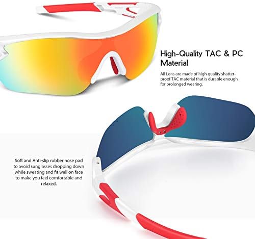 BEACOOL Polarized Sports Sunglasses for Men Women Youth Baseball Cycling Running Driving Fishing Golf Motorcycle TAC Glasses