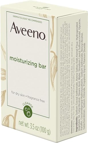 AVEENO Naturals Moisturizing Bar for Dry Skin 3.50 oz (Pack of 12) - Packaging May Vary
