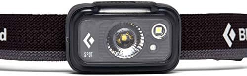 Black Diamond Spot 350 LED Headlamp, Waterproof and Dimmable Battery Powered Headlamp for Camping, Hiking, Running, Work with Red Light Headlamp Mode, Graphite
