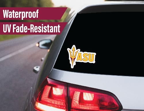 Arizona State Stickers (14 Piece) Sun Devils Gifts for Men Football Fans for Car Laptop Water Bottle + 2 Large ASU Car Decals, 10 Water Bottle Size, 2 Keyboard Size
