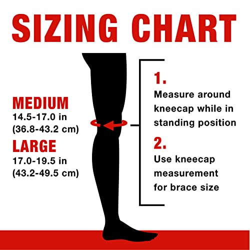 4 Pack Tensor Knee Brace with Side Stabilizers, M