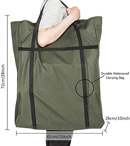 VINGLI Heavy Duty Fishing Chair with Footrest Support 440 LBS, Oversized Camping Chairs with 160° Adjustable High Back, Beach Chair for Outdoors/Yard/Forest