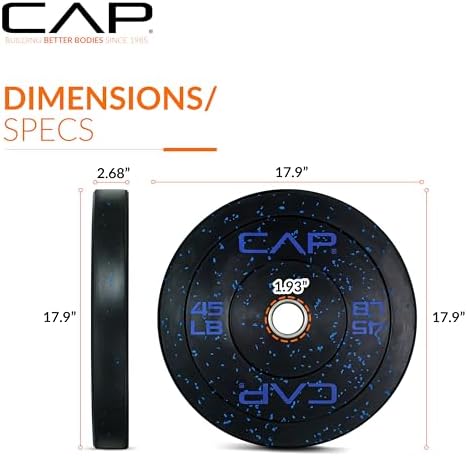 CAP Barbell Rubber Olympic Bumper Plate | Multiple Options/Colors