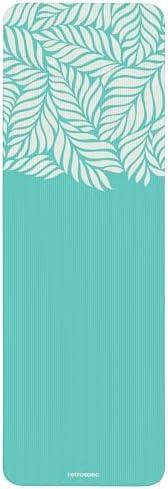 Retrospec Solana Yoga Mat 1" Thick With Nylon Carry Strap for Men & Women - Non Slip Exercise Mat for Home Yoga, Pilates, Stretching, Floor & Fitness Workouts