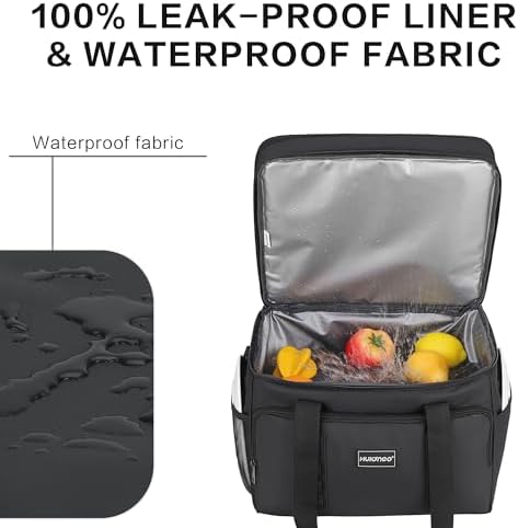Insulated Soft Cooler Bag, Large Ice Coolers Soft Sided Ice Chest for Beach, Collapsible and Portable