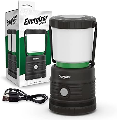 ENERGIZER LED Camping Lantern X1000, Bright and Rugged Tent Light, Water Resistant Lantern for Camping, Hiking, Fishing, Emergency (USB Cable Included)