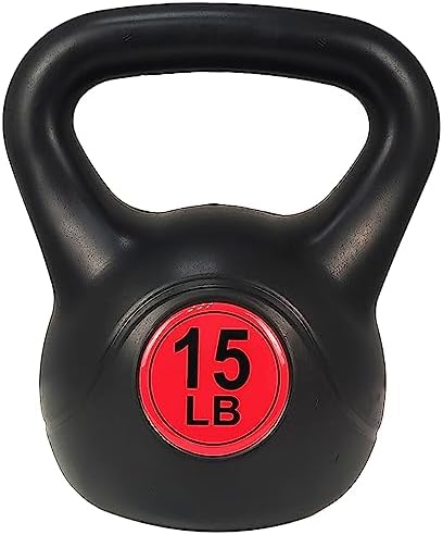 Wide Grip 3-Piece Kettlebell Exercise Fitness Weight Set, Include 5 lbs, 10 lbs, 15 lbs and 20 lbs, Set of 3 or Set of 4