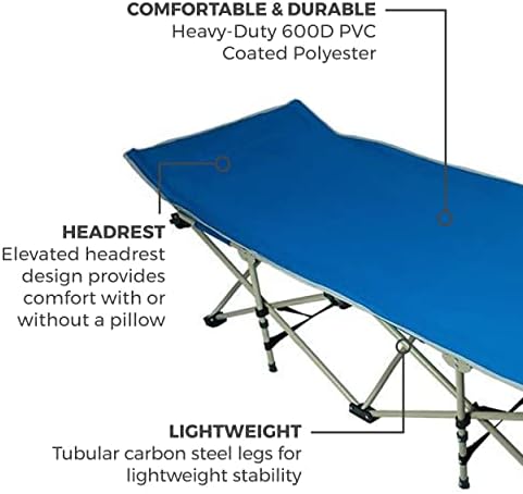 OSAGE RIVER Camping Cot for Adults - Folding Camping Cot - Portable Cots for Sleeping - Rated for 300 lbs