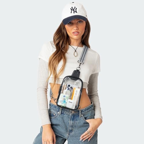 DOUBLE ZIP Clear bags Stadium Approved Crossbody Sling Bag Fanny Pack Purses for Women Men Belt bag for Stadium Events