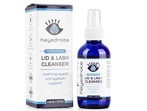 Heyedrate Lid & Lash Cleanser for Stye, Blepharitis, Dry Eyes, Meibomian Gland Dysfunction, Rosacea, and Eye Irritation Relief | Hypochlorous Acid Eyelid Cleanser Spray