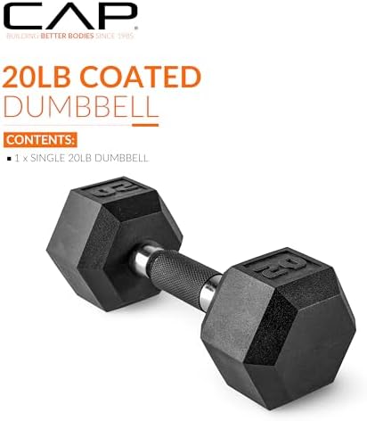 CAP Barbell Coated Hex Dumbbell Weight | Multiple Options