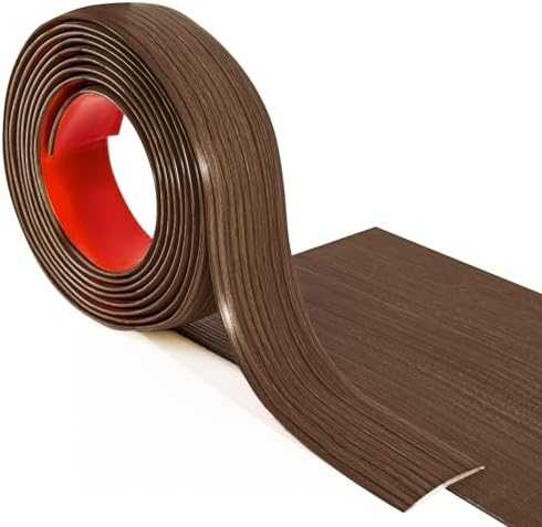 Art3d Vinyl Floor Transition Strip - Laminate Floor Divider for Joining Gaps and Carpets, Brown (10 FT, 1.57in)