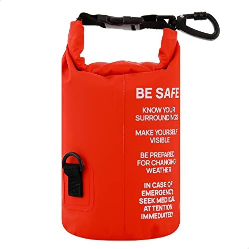 Breakwater Supply™ Waterproof First Aid Kit Dry Bag Bug Out Bag Preloaded with Emergency Survival Prepper Supplies for Boating, Camping, Fishing + Carabiner, Floating, Reflective, AFAK/IFAK Trauma Kit