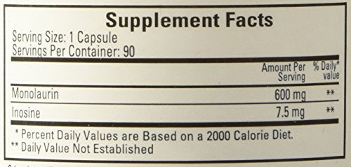 Ecological Formulas Monolaurin 600mg 90 Capsules