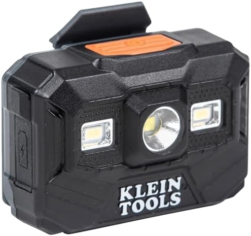 Klein Tools 56062 Rechargeable LED Headlamp / Worklight for Klein Hardhats, 300 Lumens, All-Day Runtime, 3 Modes, for Work and Outdoors