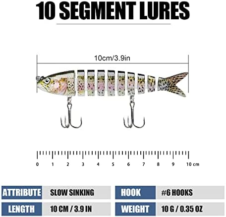TRUSCEND Swimmax for Saltwater and Freshwater, Realistic Fishing Lures for Bass Trout Crappie Walleye Pike Bluegill Salmon, Swimbait for Bass Fishing, Amazing Fishing Gear Gifts for Family Fishing