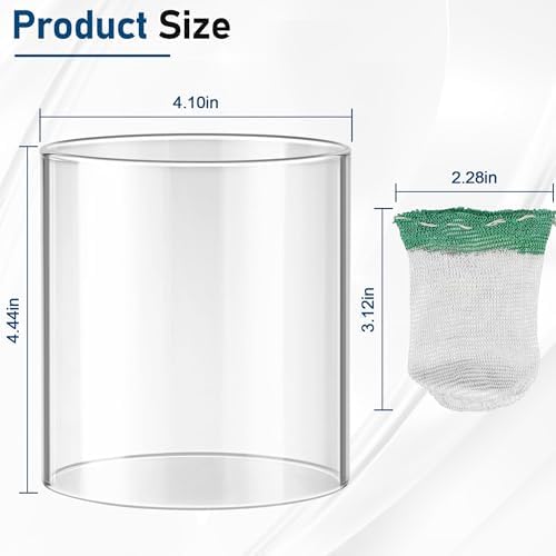 10 Pcs Propane Lantern Mantles with Lantern Globe Replacement Glass - Glass Globe Compatible with Coleman Fueled Lanterns, Propane Lantern Mantles Replacement Suitable for Outdoor Camping Lantern