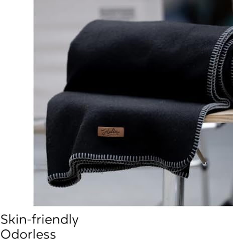 100% Wool Blanket, 48" x 62", Warm, Thick, Washable, Military Wool Blanket, Great for Camping, Outdoors, Sporting Events, Survival Kits