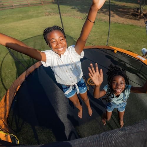 JUMPZYLLA Trampoline Outdoor 8FT 10FT 12FT 14FT 15FT 16FT with Enclosure and Ladder, ASTM Approved Recreational Trampoline for Kids and Adults, Anti-Rust Coated Frame