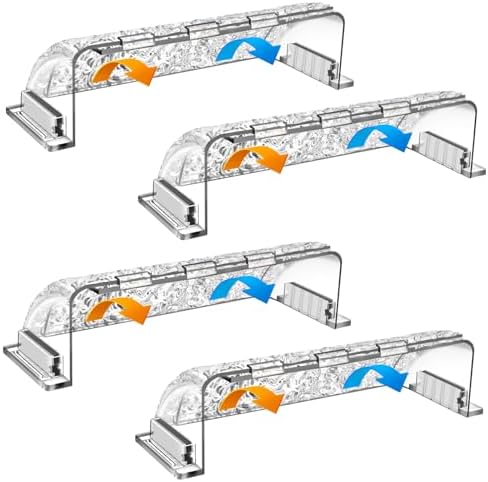 9”-15.5” Adjustable Magnetic Air Deflector with Unique Surface for Sidewall, Ceiling Registers and Vents (4 Pack)