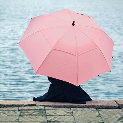 G4Free 47/54/62/68 Inch Automatic Open Golf Umbrella Oversize Extra Large Double Canopy Vented Windproof Waterproof Stick Umbrellas