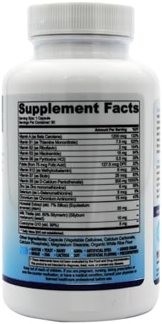 Acne Pills for Teens & Adults | Clear Skin Supplement, Vitamins for Hormonal & Cystic Acne, 90 Caps