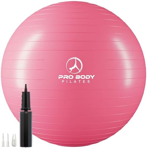 ProBody Pilates Exercise Ball - Multiple Sizes Gym Grade Balance Ball for Fitness, Yoga, Workout, Pregnancy & Physical Therapy