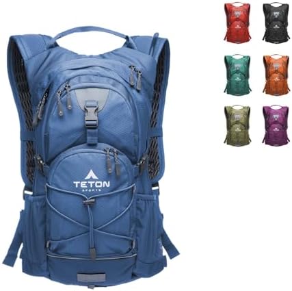 Teton Oasis Hydration Backpack – Lightweight Water Pack with Bladder for Hiking, Running, Cycling, Biking – 18L/22L Sizes – Sewn-in Rain Cover – Fits Men and Women