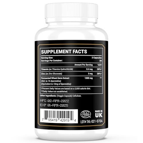 Thalacy Spermidine Supplements, 60 Capsules