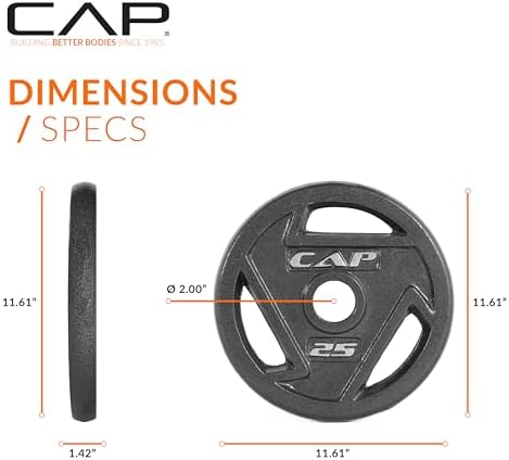 CAP Barbell 2-Inch Olympic Grip Weight Plate | Multiple Options