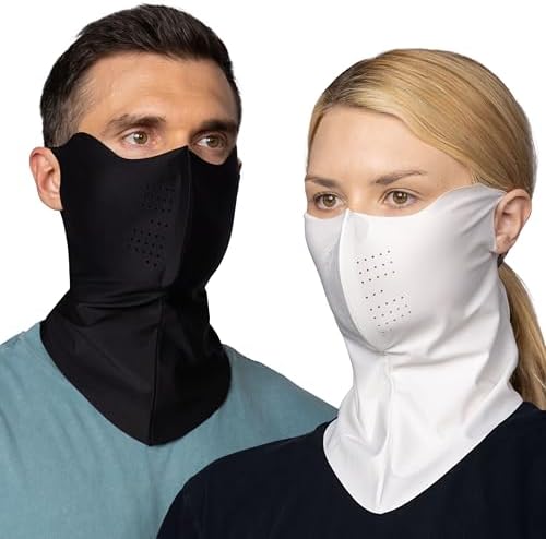 Korea Cooling UPF 50+ UV Sun Protection Face Mask with Neck Coverage – Breathable for Golf, Hiking, Fishing & Outdoors