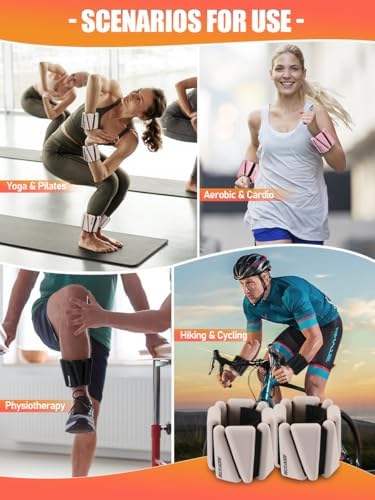 Wrist Ankle Weights Set of 2(1 lb/2 lbs Each) Adjustable Weights Training Intensity for Strength Training Walking Running Yoga Pilates Jogging for Women Men