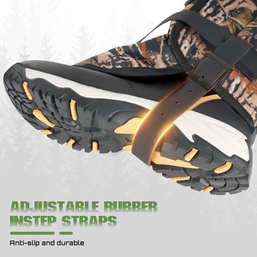 Kalkal Snake Gaiters, 1200D Waterproof Snake Chaps Snake Bite Protection for Ankle to Thigh, Snake Proof Gaiters Snake Guards with Adjustable Size for Men Women