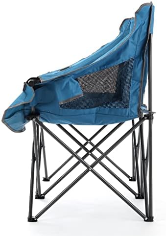 ARROWHEAD OUTDOOR Portable Folding Double Duo Camping Chair Loveseat w/ 2 Cup & Wine Glass Holder, Heavy-Duty Carrying Bag, Padded Seats & Armrests, Supports up to 650lbs, USA-Based Support