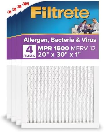 Filtrete™ High Performance Air Filter 1500 MPR, 20 in x 30 in x 1 in, 4 Units per Case