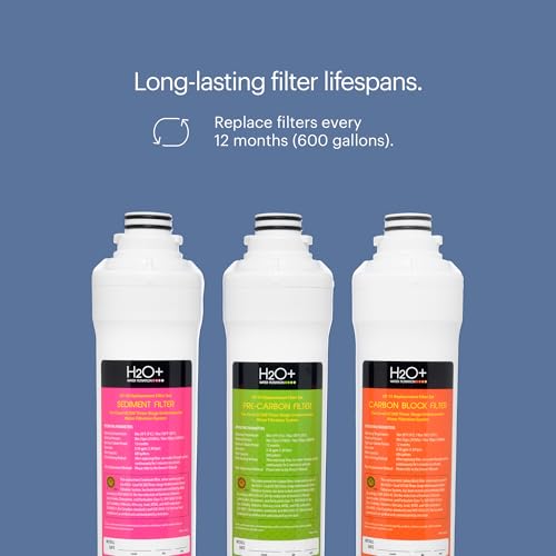 Brondell H2O+ Coral UC300 Three-Stage Undercounter Water Filtration System (UF-35 Replacement Filters)