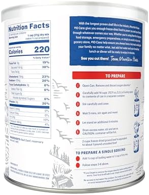 Mountain House Cooked Ground Beef | Freeze Dried Survival & Emergency Food | #10 Can | Gluten-Free