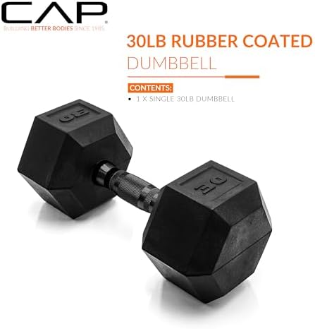 CAP Barbell Coated Hex Dumbbell Weight | Multiple Options