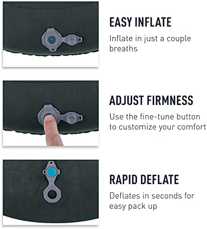 Sea to Summit Aeros Ultralight Inflatable Camping and Travel Pillow, Regular (14.2 x 10.2), Sea Foam